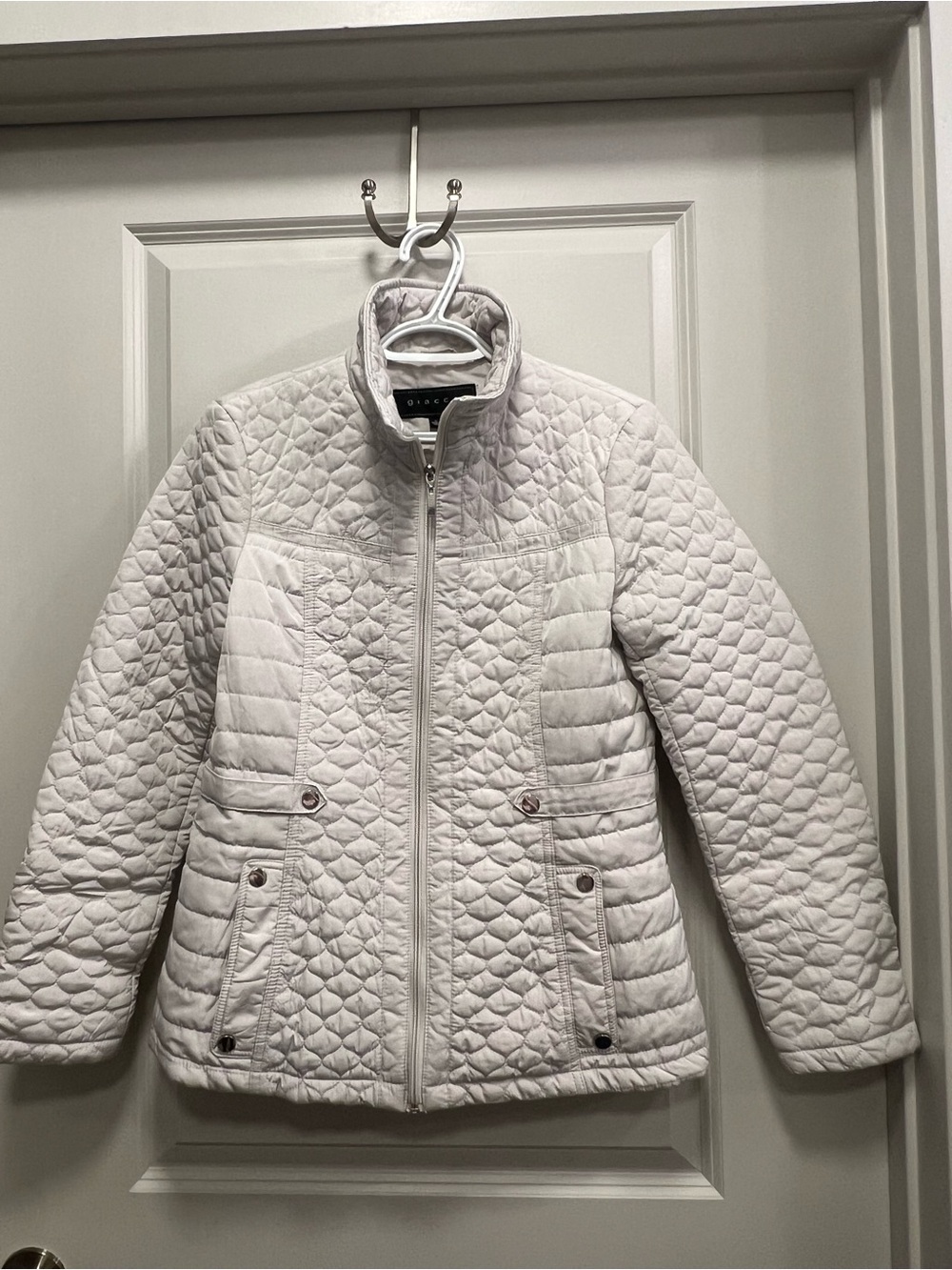 Off White Quilted Jacket - Small